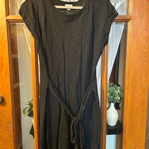 J. Crew Black Midi Dress
